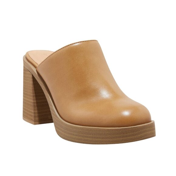 NWT Universal Thread Womens Tess Platform Mule Heels 87931644 Tan Brown 6M - Picture 1 of 10